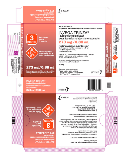Invega trinza, 273 mg/0.875 ml, extended release susp for inj (1 injektion var 3:e månad)